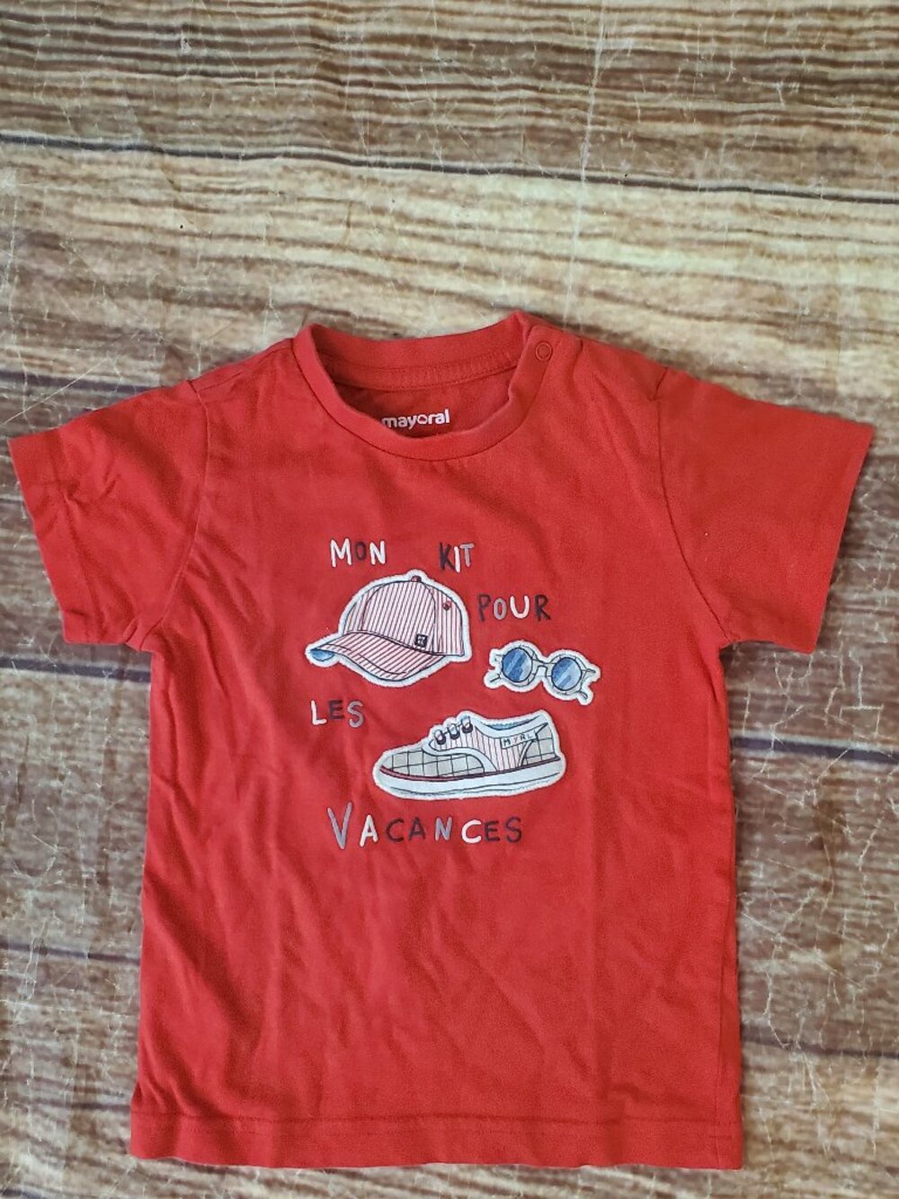Mayoral Red Graphic Applique T-Shirt sz 18m